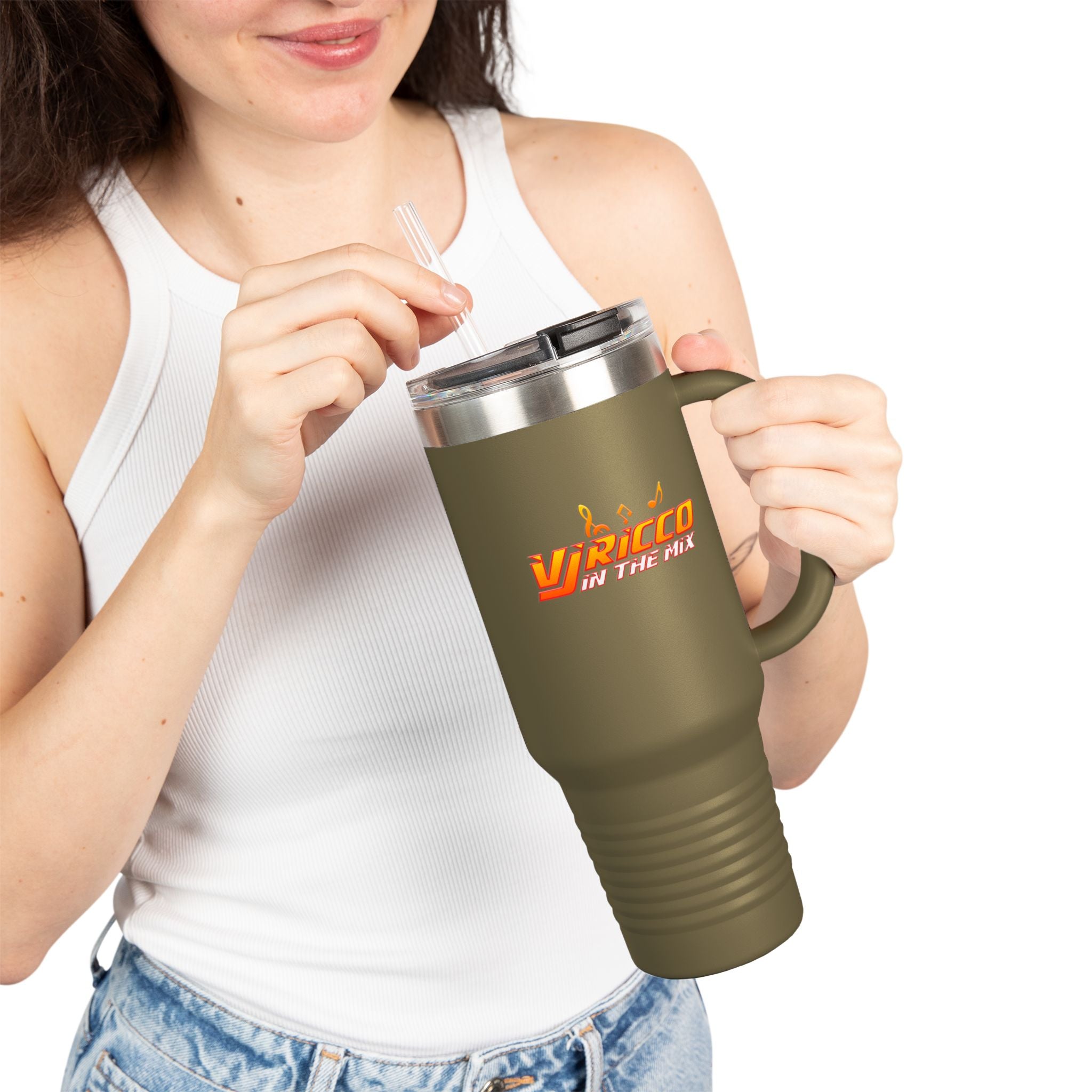 "VJ Ricco"🎤 Insulated Travel Mug - 40oz | Perfect for Music Lovers & On-the-Go Refreshments